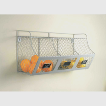 Wall Storage Bin in Distressed Metal - Sale - $62.00