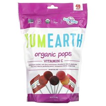 YumEarth Organic Pops Vitamin C Assorted Flavors 40 Pops 8.7 Oz - $17.00