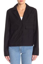 J BRAND Womens Jacket Tracy Relaxed Stylish Utility Black Size S JB001680 - £77.79 GBP