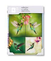 Hummingbird Wall Prints Set of 5 Stretched Canvas over Frame Multicolor image 3