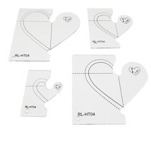 4Pcs Valentine Quilting Ruler Template Set #Rl-Ht04 - £28.79 GBP