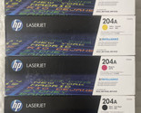 HP 204A Black Cyan Magenta Yellow Toner Set CF510A CF511A CF512A CF513A ... - £159.85 GBP