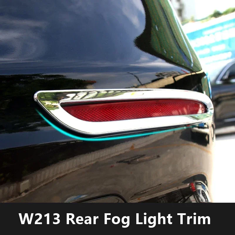 Car Styling Carbon Fiber Rear Fog Light Trim Cover for Mercedes Benz W21... - £28.49 GBP