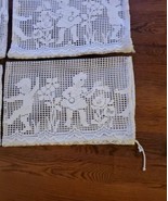 4x  vtg  laced undergarment laundry bag cotton and crochet . Drawstring.... - £29.04 GBP