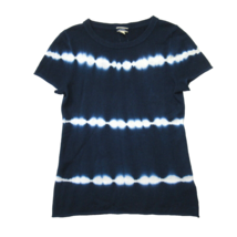 NWT J.Crew Short-sleeve Cashmere T-shirt in Navy Snow Tie-Dye Sweater M - £72.66 GBP