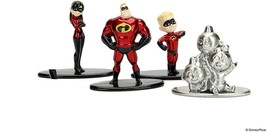 The Incredibles 1.65” JADA Nano Metalfigs Die-Cast Mini-Figures 4-Pack - £11.71 GBP
