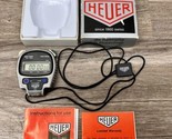 Heuer Microsplit 1000 Stopwatch With Box Paperwork Lanyard Stop Watch Ti... - $29.68