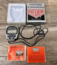 Heuer Microsplit 1000 Stopwatch With Box Paperwork Lanyard Stop Watch Timer TAG - £23.35 GBP