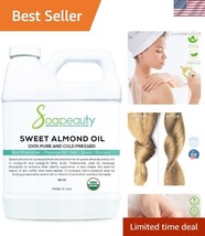 Nourishing 32 fl oz Sweet Almond Oil - Organic &amp; Cold Pressed for Radian... - $39.50