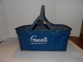 Vintage WT &quot;GRANTS Known For Values&quot; Vinyl Store Shopping Basket VHTF - £54.95 GBP