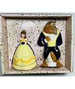Salt &amp; Pepper Shakers Set Disney&#39;s Beauty &amp; the Beast Ceramic New - $47.32 CAD