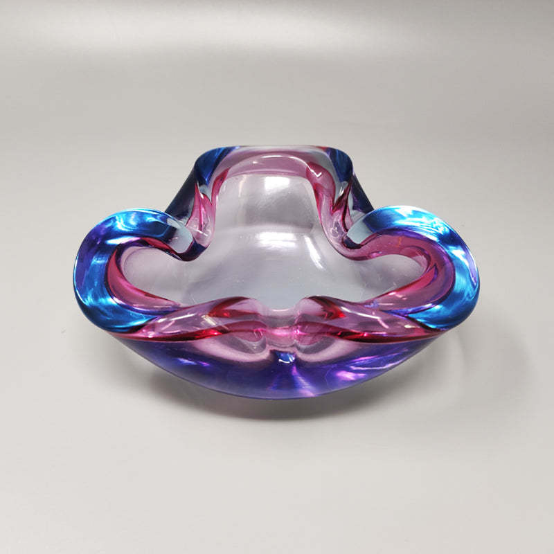 1960s Gorgeous Blue and Pink Catchall By Flavio Poli for Seguso - $390.00
