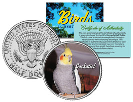 COCKATIEL BIRD JFK Kennedy Half Dollar US Colorized Coin - £6.73 GBP