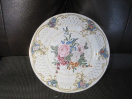 Vtg.  Andrea by Sadek 11&quot; Rose Floral Decorative Plate, Gold Trim Made in Japan - £19.89 GBP