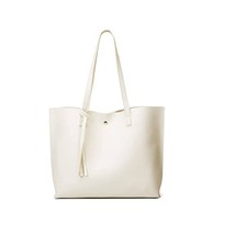 Dreubea Women&#39;s Soft Faux Leather Tote Bag | Large Capacity Tassel Bag |... - £39.14 GBP