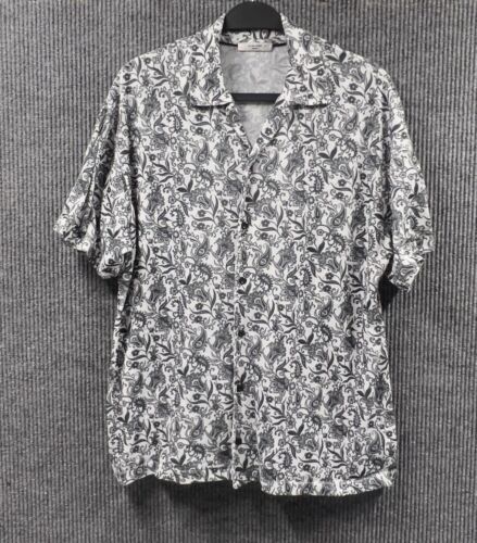 Primary image for Jack & Jones Premium Shirt Women XL Black Floral Button Front Top Blouse Turkey