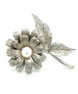 Mikimoto Estate Akoya Pearl Brooch Pin Sterling Silver 6.16 mm M321 - $485.10