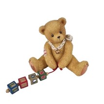  Cherished Teddies 176141 Nolan &quot;A String Of Good Tidings&quot; 1996 Bear Figurine - £7.81 GBP