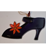 Stained glass looking Ladies Shoe ornament window  suncatcher 5 inch acr... - £5.52 GBP
