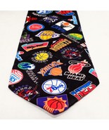 Tie NBA Logos 1994 Wallywear Necktie 59&quot;  Surrey  100% Polyester Basketball - £16.90 GBP