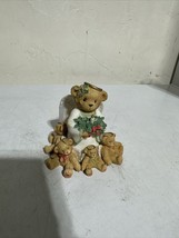 Cherished Teddies Figurine 2001 &quot;I&#39;ll Light The Way&quot; 864277 Angels w/ Holly - £10.73 GBP