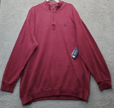 US Polo Assn. Sweatshirt Men Tall 2XL Burgundy Long Sleeve Quarter Zip M... - £25.00 GBP