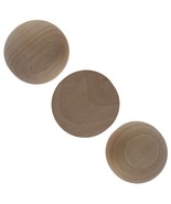 3 Unfinished Blank Wooden Split in Half Balls 2.5 Inches - £29.47 GBP