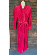 Vintage Christian Dior Loungewear Full Length Robe Medium Long Slv Shoul... - $56.05