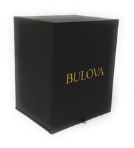 Bulova Watch Box Black Three Fold Open Mens &amp; Womens Display Storage Case - $273.35 MXN