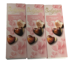 3x Trader Joe&#39;s Belgian Chocolate Hearts - Creamy Hazelnut Center 07/2025 - £14.02 GBP