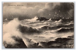 Rough Sea Off Brighton  England Raphael Tuck  A/S G.E. NEWTON DB Postcard Y12 - £2.29 GBP