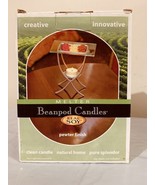 Beanpod Candles Soy Beads Melter Silver Metal Rectangle Glass Top No beads - $23.05 CAD
