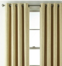 NEW IN BOX (1) JCP Home Sullivan YELLOW Blackout Grommet Curtain Panel 50 x 84 - $51.47