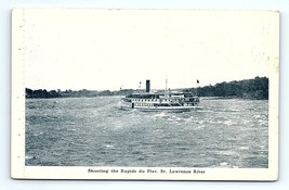 Postcard Shooting The Rapids du Plat St. Lawrence River Ship Boat Quebec... - £6.32 GBP