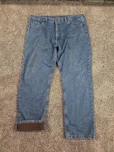 Wrangler Y2K Fleece Lined Refular Fit Jeans Mens Sz 40x30 Outdoor Cold W... - $37.62