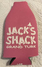  Jack&#39;s Shack Grand Turk advertising Beverage Holder Bottle zip Koozie Neoprene  - $17.60