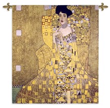 52x58 ADELE BLOCH BAUER Woman Gustav Klimt Tapestry Wall Hanging - $247.50