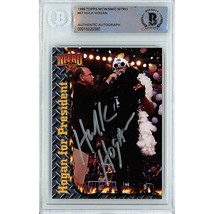 Hollywood Hulk Hogan NWO Signed 1999 WCW Topps WWE Autograph BGS On-Card Auto - £788.49 GBP