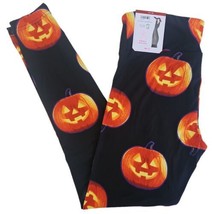 NEW No Boundaries Womens Halloween Jack-o-Lantern Black Leggings Size M ... - $7.90