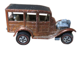 1968 Hot Wheels Redline Classic &#39;31 Ford Woody Orange with White Interio... - $49.45