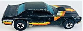 Hot Wheels Blackwalls Ford Torino Black Race Car #3 -Vintage 1974 Hong Kong - £3.34 GBP