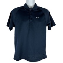 Nike Mens Polo Shirt Size M Navy Blue Polyester - $18.50