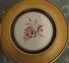 PICKARD GREEN &amp; GOLD WITH BEAUTIFUL CENTER ROSE - $24.44