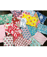 Hand Block Floral Print 100% Cotton Table Napkins Indian 18&quot; Fabric Set ... - $211.34 MXN
