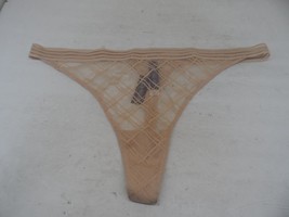Adore Me Women&#39;s Lace Mesh Risque Thong 09250 Beige 2X - $4.74