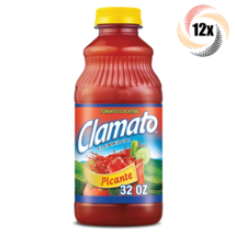 12x Bottles Clamato Picante Tomato Cocktail Drink | 32oz | Fast Shipping! - £76.65 GBP