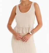 Allison New York pointelle ruffle tank ivory in Ivory - size M - £43.58 GBP