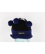 NOS Vintage 90s Streetwear Youth Brimmed Pom Knit Winter Beanie Hat Cap ... - $31.05 CAD