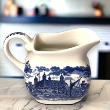 Vintage Enoch Wedgwood Tunstall Royal Homes of Britain Creamer Blue &amp; White - £10.69 GBP