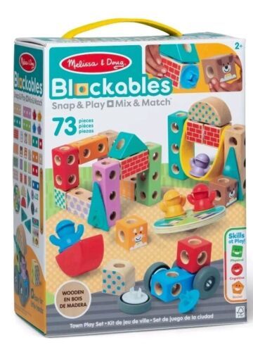 Melissa & Doug Blockables Snap N Play Mix N Match Blockables Town 73pcs Age 2+